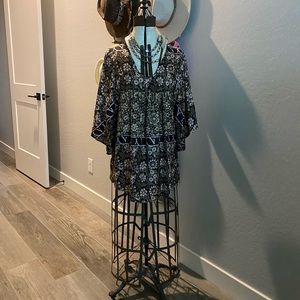 Anthropologie Sunner silk kimono sleeve blouse
